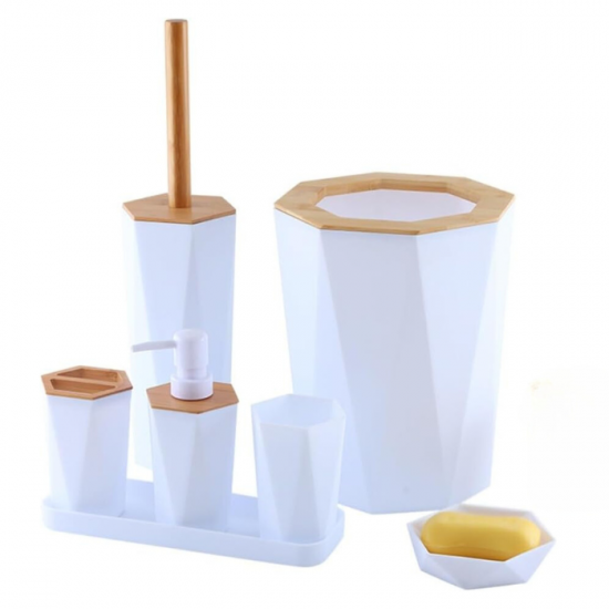 Plastic Bathroom Set 7 pieces 